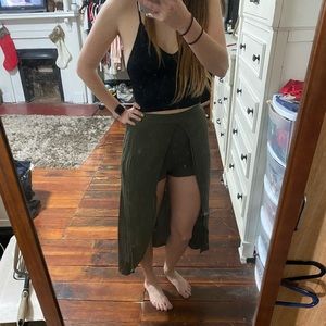 Maxi skort - long shirt with open front shorts